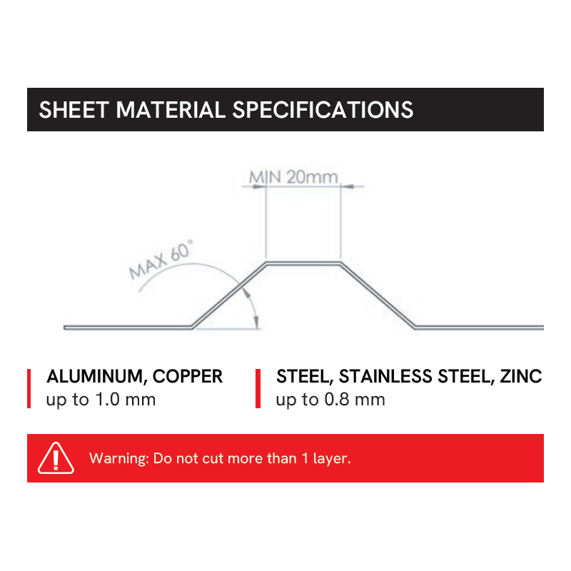 Universal Cutter for clean cuts in Colorbond steel, aluminium and corrugated roofing sheets
